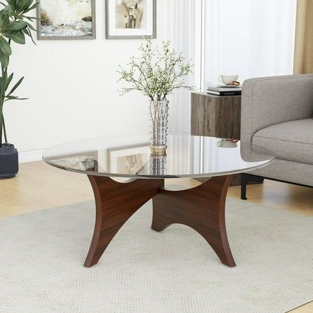 a living room scene with focus on the coffee table