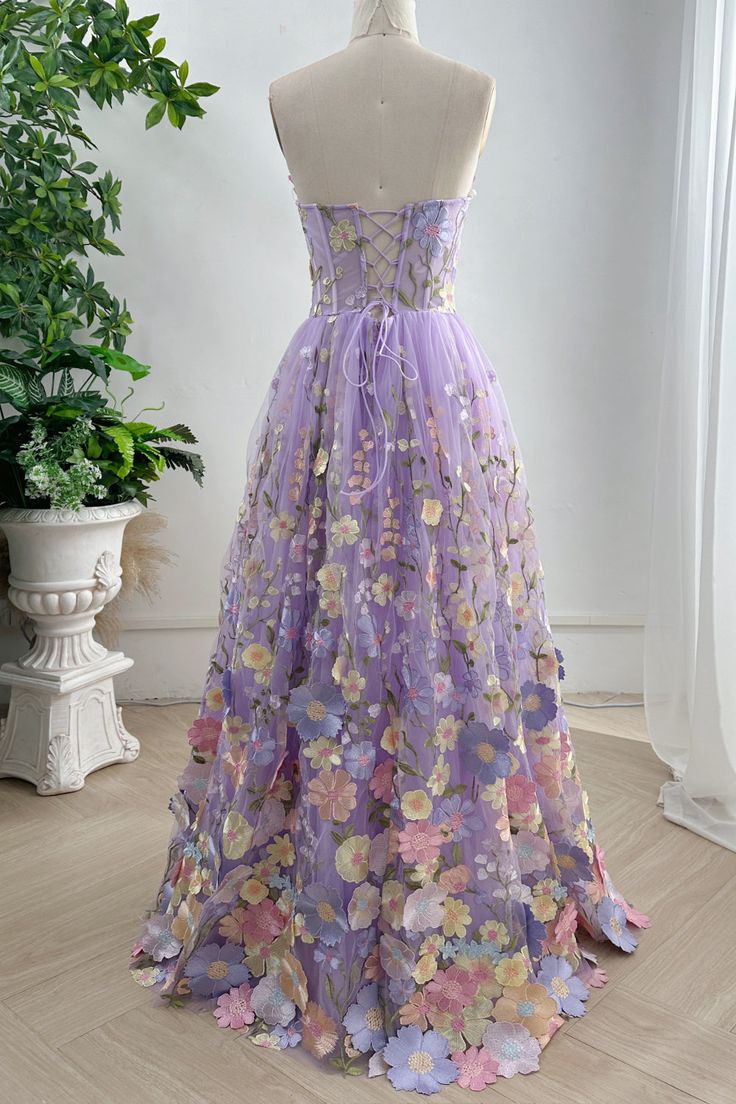 MissJophiel Strapless Corset YellowFloral Embroidered Midi Dress Plus Size Couture Gowns, Organza Evening Dress With Floral Embroidery For Prom, Spring Gala Gown With Floral Applique, Floor-length Floral Embroidery Prom Dresses, Embroidered Organza Prom Dress, Spring Prom Gown With Embroidery, Spring Floor-length Evening Dress With Floral Applique, Organza Prom Gown With Floral Embroidery, Prom Gown With Floral Embroidery In Organza