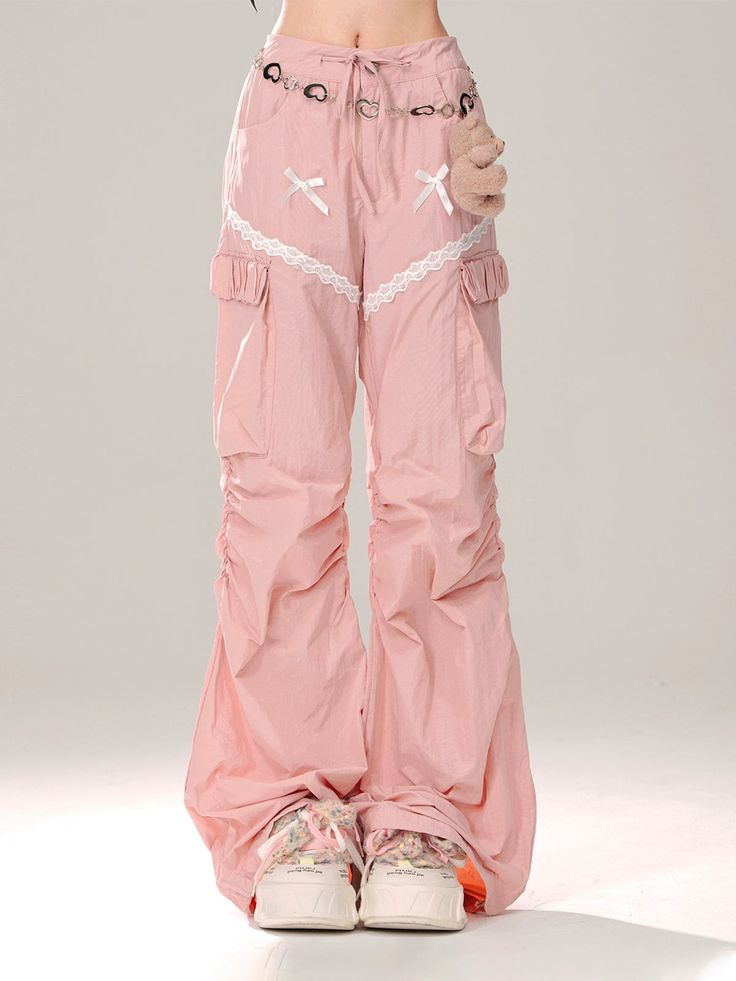 ❤︎High score street casual loose pants❤︎ Kawaii Clothes With Pants, Casual Pink Pants For Streetwear, Skirt Over Pants Street Style, Gray High-waisted Pants For Streetwear, Baggy Pink Hip Hop Pants, Pink Baggy Hip Hop Pants, Hip Hop Style Pink Cotton Pants, Pink Cotton Hip Hop Pants, Pink Hip Hop Cotton Pants