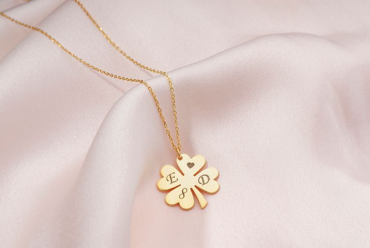 With a Clover Personalized Necklace, you can make your loved ones feel that you are with them and make them happy by carrying a piece of you. You can reflect all the emotions you feel in your most memorable moments with your personalized couple necklace. You can think of it as gift ideas such as a Minimalist Jewelry and Baby name necklace, 21st birthday gift, mother's day gift. We've all thought of finding a special gift for our loved ones. Since we are the thing that will make the person we lov Customized Charm Necklace For Gift, Customized Charm Necklace Perfect As A Gift, Minimalist Customizable Charm Necklaces As Gifts, Customizable Rose Gold Charm Necklace As Gift, Customizable Rose Gold Charm Necklace For Gift, Dainty Charms Necklace For Gifts, Name Pendant Charm Necklaces For Gifts, Delicate Personalized Charm Necklace As A Gift For Her, Elegant Name Necklace With Charms For Birthday