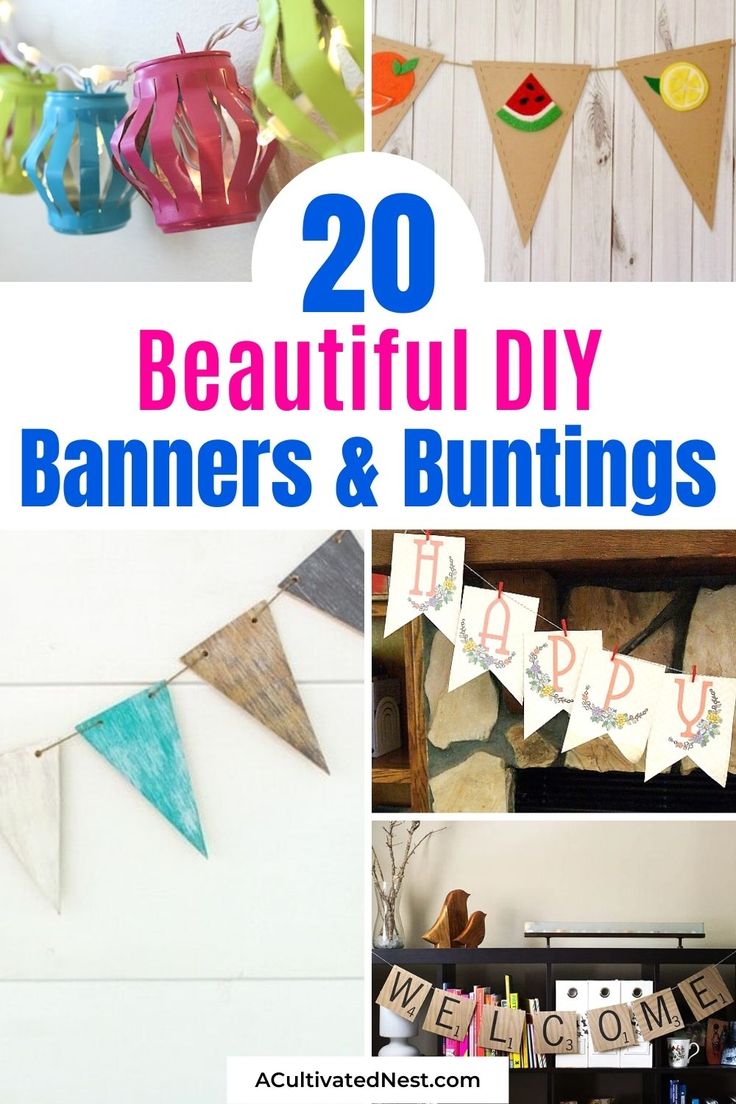 20 beautiful diy banners and buntings that are easy to make with paper