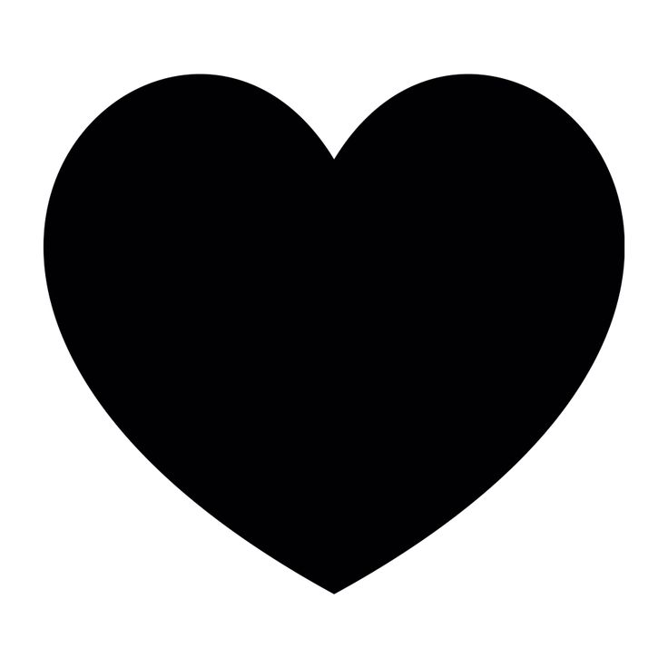 a black heart on a white background