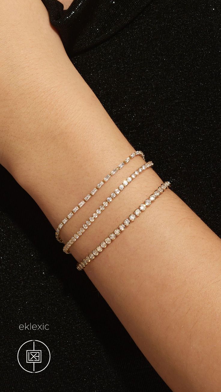 Dazzle with the Classic CZ Tennis Bracelet 🌟 This stunning bracelet is adorned with high-quality cubic zirconia, offering a luxurious look without the hefty price tag. Ideal for gifting or treating yourself, it’s the ultimate accessory for adding a bit of glamour to any ensemble. Demi Fine Jewelry, Dainty Bracelets, Anklet Bracelet, Bracelet Collection, Anklet Jewelry, Tennis Bracelet, Jewelry Lover, Pendant Earrings, Bracelet Designs