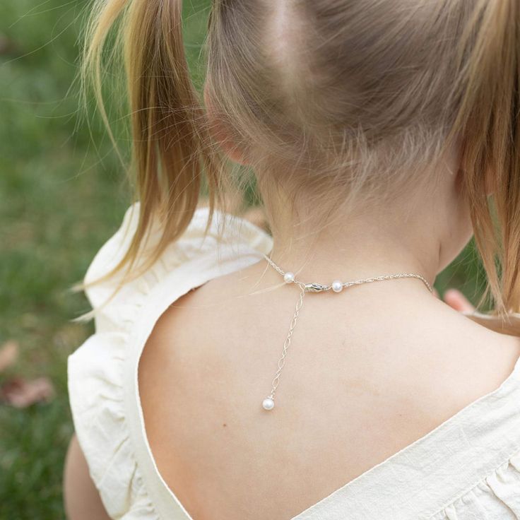 She is one lucky little lady! A petite (fits on a dime) shiny sterling silver four-leaf clover charm mingles with a gorgeous freshwater pearl and her very own special birthday gem. A wonderful and lovely reminder that she always carries her very own luck with her, on all of her adventures. Her lucky charm necklace includes: sterling clover charm (from tippy-top to bottom, a bit smaller than a dime) cultured freshwater pearl charm genuine birthday gem dangle charm [split] Details about your neckl Elegant Nickel Free Necklace For May Birthstone, Elegant Nickel-free Necklace For May Birthstone, Elegant Silver Hypoallergenic Birthstone Necklace, Delicate Silver Charm Necklaces For Birthday, Hypoallergenic White Gold Jewelry For Birthday, Cute Pearl Jewelry With Pearl Charm, Pearl Charm Jewelry For Birthday On Mother's Day, Elegant Birthstone Necklace For Birthday, Cute Pearl Charm Jewelry