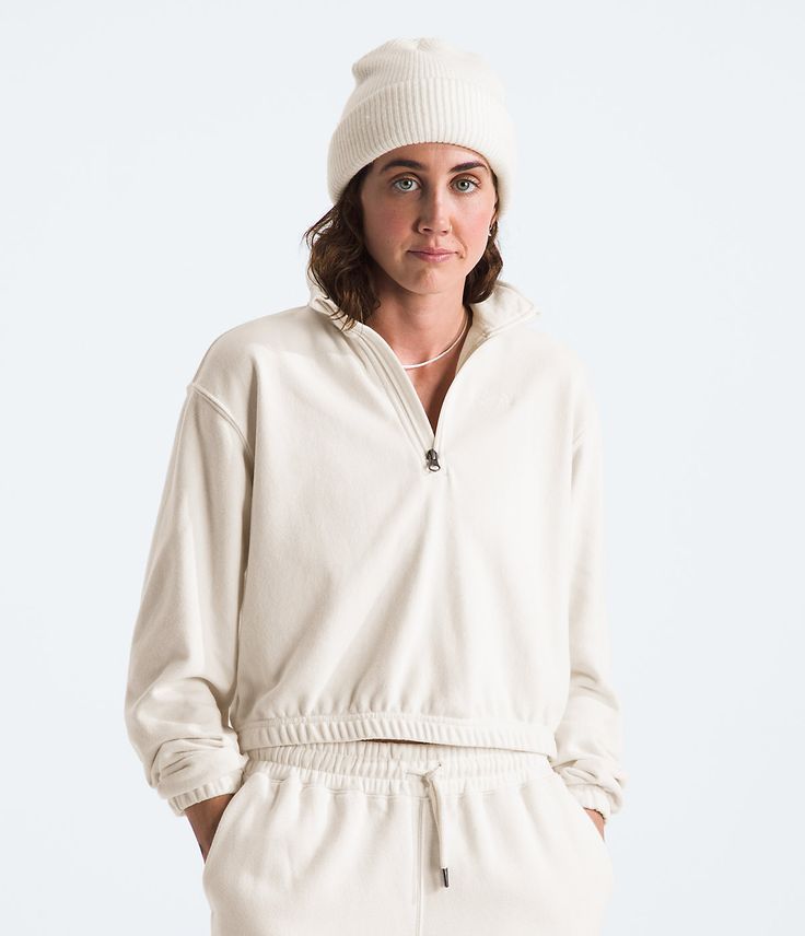 The Women’s Better Terry ½-Zip Pullover features a relaxed fit and soft fabric made with 71% Climate Conscious Cotton. As a Circular Design style, this sweatshirt was built to be recycled with us and made into a second generation of products. Women's Women's Hoodies & Sweatshirts [North Face, Northface, thenorthface, the northface, TNF, tnf] Women's Hoodies, Circular Design, Women Hoodies Sweatshirts, Up Styles, Design Style, Pullover Sweatshirt, Kid Shoes, Soft Fabric, North Face