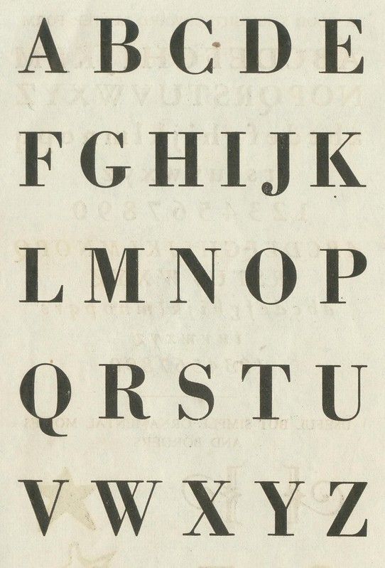 an old english alphabet is shown in black and white, with the letters below it