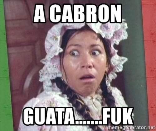 an image of a woman making a face with caption that reads, a carbon guata fuk