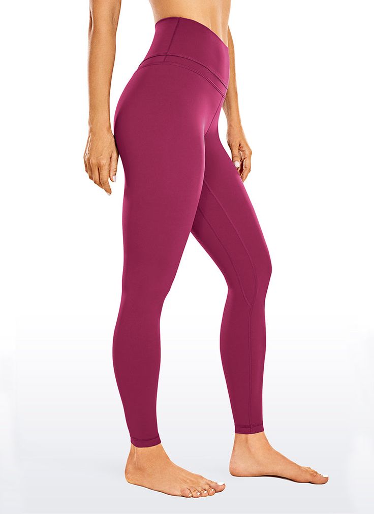 Powered by Nakedfeel material, these leggings are really buttery soft, slick smooth and cool to touch. These super-comfortable, lightweight leggings are the second skin you'll want to live in. Seamless waistband with enough support ensures you to enjoy the freedom of fitness.Feature & Fitting: Nakedfeel collection Design for yoga or training High Waist, 25 inches Seamless Waistband Hidden Pocket Crotch Gusset Fabric: Sleek, No-fur-stick-to Buttery soft, so comfortable and lightweight Decent comp Compressive Full-length Tights, Full Length Leggings With Contoured Waistband, Yoga Smoothing Solid Color Tights, Smoothing Solid Color Yoga Tights, Full Length Leggings With Micro-elastic Wide Waistband, High Stretch Versatile Solid Tights, Versatile Solid High Stretch Leggings, Versatile High Stretch Solid Color Tights, Versatile High Stretch Tights