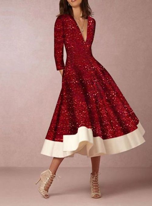 Autumn Dresses Wedding Guest, Floryday Vestidos, Latest Fashion Dresses, Semi Formal Dress, Dress Stores Online, Sparkle Dress, Maxi Dress Cocktail, Red Midi Dress, Tonga