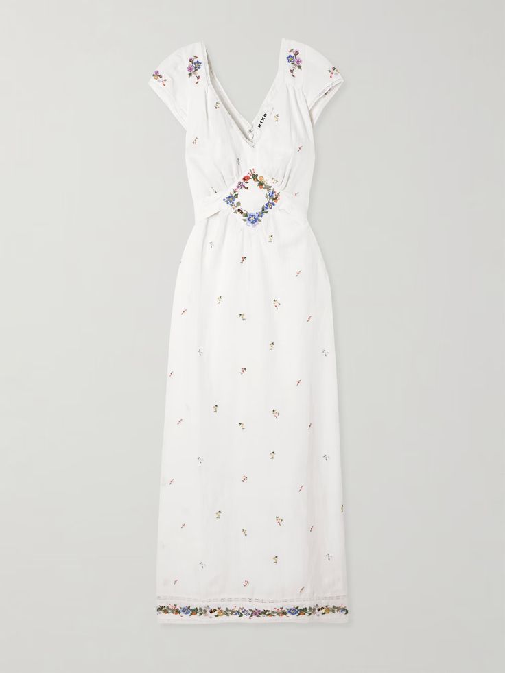 Shop RIXO Carey tie-detailed lace-trimmed embroidered voile midi dress, Explore the latest RIXO women's collection today on NET A PORTER Summer Style Guide, Flat Dress Shoes, Dress Flats, Everyday Wardrobe, Jeans Dress, Net A Porter, Women Collection, Denim Dress, All Fashion