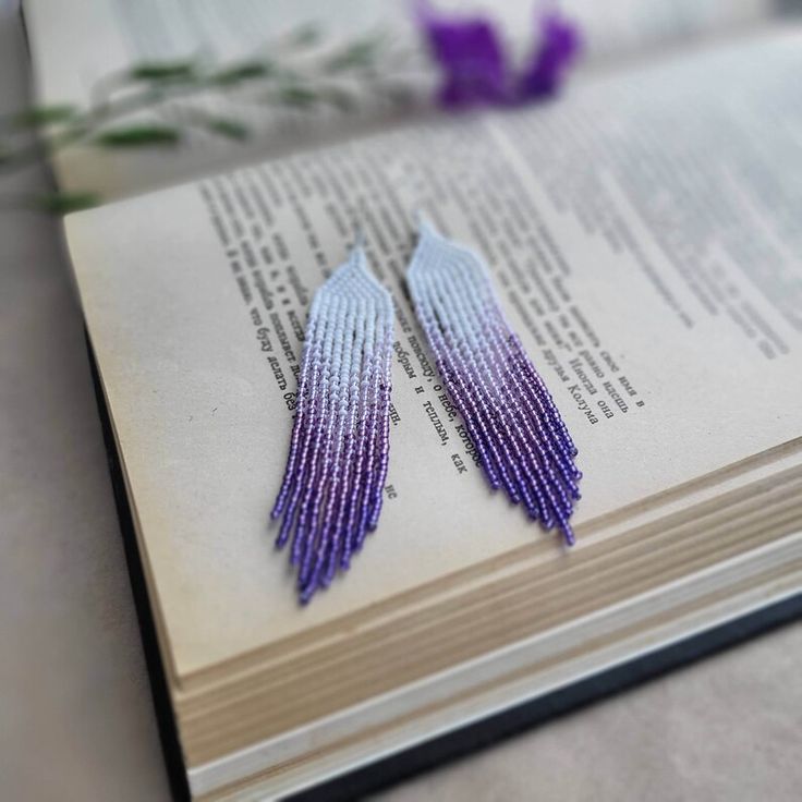 White violet seed bead earrings Chandelier earrings Gradient - Etsy Украина Purple Beaded Fringe Earrings As Gift, Purple Fringe Beaded Earrings As Gift, Purple Beaded Fringe Earrings For Gift, Purple Fringe Beaded Earrings For Gift, Elegant Handmade Lavender Beaded Earrings, Handmade Elegant Purple Tassel Earrings, Elegant Handmade Purple Tassel Earrings, Purple Tassel Earrings With Dangling Beads For Gift, Gift Purple Tassel Earrings With Dangling Beads