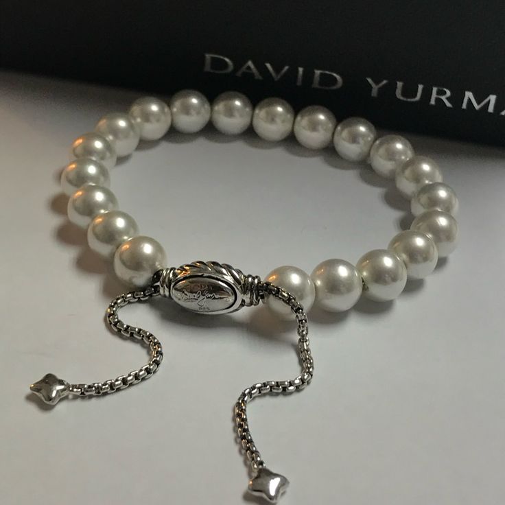 I Buy David Yurman Bead Bracelet To Restore Them, And Make Them Look And Feel Like Brand New. Then Sell Them To Be Able To Support My Family Economically. It Comes It A David Yurman Pouches Elegant Pearl White Rosary Bracelet With Round Beads, Elegant White Beaded Bracelets With 8mm Beads, Elegant White Rosary Bracelet With Pearl Charm, Classic Silver Beaded Bracelets For Formal Occasions, Elegant Rosary Bracelet With 8mm Beads, Luxury Beaded Pearl Bracelet For Formal Occasions, Formal White Jewelry With Silver Beads, Luxury White Pearl Charm Bracelet, Elegant White Beaded Bracelets With Silver Beads