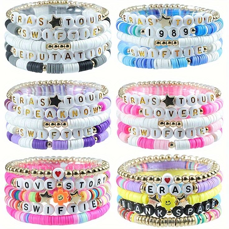 Faster shipping. Better service Taylor Swift Tour Bracelet Ideas, Bracelet Patterns Clay Beads Taylor Swift, Cute Taylor Swift Friendship Bracelets, Taylor Swift Bracelet Color Combos, Clay Beads Design Ideas, Preppy Taylor Swift Bracelets, Clay Bracelet Ideas Taylor Swift, Taylor Swift Frenship Braclets, Taylor Swift Friendship Bracelet Ideas Clay Beads