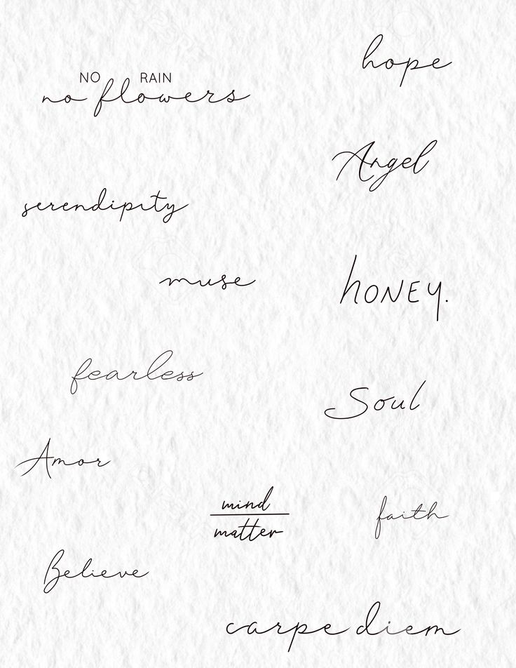 some handwriting on paper with different types of writing