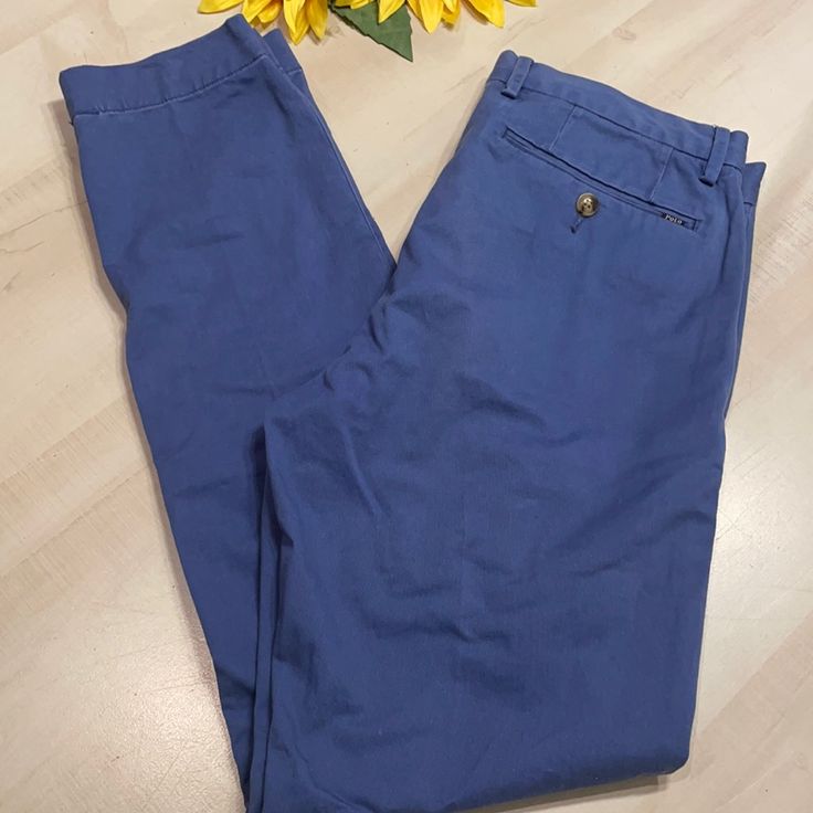 Polo Ralph Lauren Pant Men's Stretch Slim Fit Casual Chino Pants In New Condition In Great Shape With No Tags Nwot Size 30/32 Color: Blue ' Bundle To Automatically Save 15% On Three Items! Bundle Multiple Likes And I Will Send A Special Offer! Great Reviews Lightning Fast Shipping Non-Smoking Home No Trades Please Washed Blue Straight Pants With Pockets, Straight Leg Denim Blue Pants With Welt Pockets, Denim Blue Straight Leg Pants With Welt Pockets, Washed Blue Cotton Tapered Leg Bottoms, Workwear Washed Blue Pants With Pockets, Washed Blue Workwear Pants With Pockets, Washed Blue Straight Leg Bottoms For Work, Washed Blue Straight Leg Pants With Belt Loops, Classic Washed Blue Bottoms With Pockets