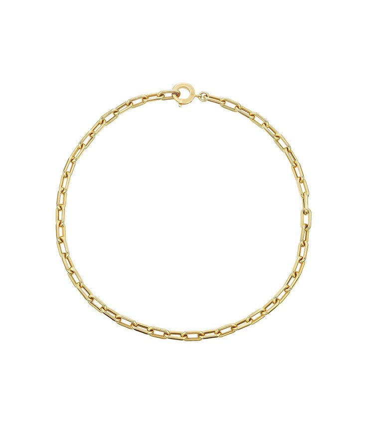 Eloise Necklace Classic Figaro Chain Necklace For Everyday Luxury, Classic 14k Gold Chain Necklace With Chunky Chain, Classic 14k Gold Chunky Chain Necklace, Luxury Yellow Gold Paperclip Chain Necklace, Luxury Oval Link Chain Bracelet With Figaro Chain, Luxury Figaro Chain Necklace With Rectangular Links, Luxury Figaro Chain Bracelet With Oval Link, Elegant Yellow Gold Link Chain Necklace, Timeless Formal Chain Necklace