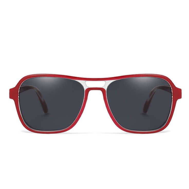 Give in to your wanderlust with Everly, the perfect shades for your sunniest adventures — featuring always in style square lenses and a full-rim acetate construction. Frame Shape: Aviator, SquareFrame Color: RedFrame Material: PCLens Color: GreyLens Material: PCRim Type: Full RimLens Width: 58 mmBridge Width: 17 mmTemple Length: 139 mmFrame Width: 148 mmLens Height: 52 mmWeight: 25 gPolarized: NoSpring Hinge: YesAdjustable Nose Pads: No Modern Polycarbonate Aviator Sunglasses For The Beach, Modern Polycarbonate Aviator Sunglasses For Beach, Square Frame Shield Sunglasses With Uva Protection For Beach, Summer Outdoor Sunglasses With Tinted Lenses, Summer Square Frame Aviator Sunglasses For Outdoor, Summer Anti-reflective Polycarbonate Sunglasses, Square Frame Shield Sunglasses With Gradient Lenses For Vacation, Summer Polarized Polycarbonate Sunglasses, Summer Polycarbonate Wayfarer Shield Sunglasses