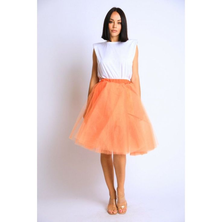 Women Princess Tulle Knee Length A Line Ballet Skirt Underskirt Xs,S,M,L,Xl Condition: New With Tags Color: Orange Size: M Style: A-Line Fabric Type: Polyester Material: Polyester Skirt Length: Knee Length Type: Skirt Features: All Seasons, Elastic Waist, Lightweight, Lined Rise: Mid Closure: Elastic Waist Size Type: Regular This Modest Women Skirt Tends To Downplay And Shows Your Graceful Figure, Suitable For Casual Or Formal Professional Evening Party, Classic Fashion And Will Not Out Of Date. Fitted Tulle Pleated Midi Skirt, Summer Tulle Pleated Relaxed Skirt, Summer Tulle Pleated Skirt With Relaxed Fit, Chic Orange Tiered Skirt, Fitted Tulle Mini Skirt For Summer, Fitted Midi Tulle Skirt, Orange Ruffled Skirt For Summer, Summer Orange Ruffled Skirt, Chic Stretch Orange Skirt