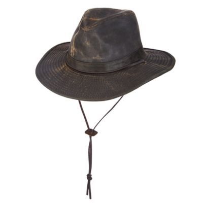 DPC Men's Weathered Big Brim with Leather Cord Hat, Cotton, MC128-BRN2 Casual Brimmed Hats For Outdoor Work, Summer Hats With Curved Brim For Outdoor Work, Curved Brim Hats For Outdoor Work In Summer, Classic Distressed Brown Hat For Outdoor, Curved Brim Hats For Summer Outdoor Work, Curved Brim Summer Hats For Outdoor Work, Summer Outdoor Work Hats With Curved Brim, Rustic Adjustable Hat For Hunting, Rustic Curved Brim Hunting Hat