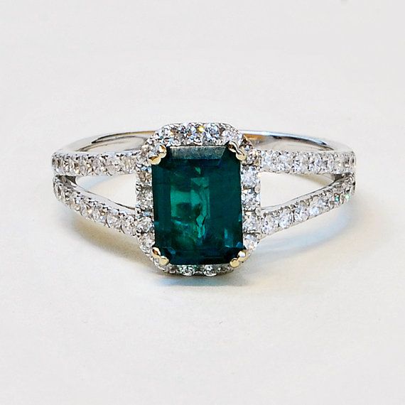 14K White Gold Diamond and Gem Emerald by JewelryWanderlust, $13950.00 Gia Certified Dazzling Green Diamond Ring, Gia Certified Green Diamond Ring, Dazzling Green Diamond Ring With Brilliant Cut, Dazzling Green Emerald Diamond Ring, Dazzling Green Diamond Ring, Dazzling Green Emerald Ring With Brilliant Cut, Gia Certified Green Emerald Diamond Ring, Fine Jewelry Green Radiant Cut Diamond Ring, Green Radiant Cut Diamond Ring Fine Jewelry