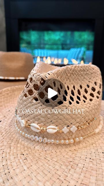 Rêve x Rae │ Erin Rae on Instagram: "🐚🤠This is your sign to make a coastal cowgirl hat!   ⬇️Save this reel for later!  I had so much fun decorating these hats with the girls and can’t wait to wear it this summer.   Hats were from various stores and Amazon  10500pcs Bead set was also from Amazon   🤍Follow @revexrae for more summer activities! 🤍  Comment “hat” if you want the link to the materials!  . . . . . . .  #diy #coastal #coastalcowgirl #easydiy #amazon #amazonfinds #activity #girlsnight #birthday #cowgirlhat #aesthetic #inspiration #summervibes" Cowboy Hat Beads Diy, Decorated Straw Hats Ideas, Make Your Own Cowgirl Hat, Coastal Cowgirl Hats Diy, Coastal Cowgirl Hat Beads, Coastal Cowgirl Hat Diy, Decorating Cowgirl Hats, Diy Cowboy Hat Decoration, Cowboy Hat Decorating