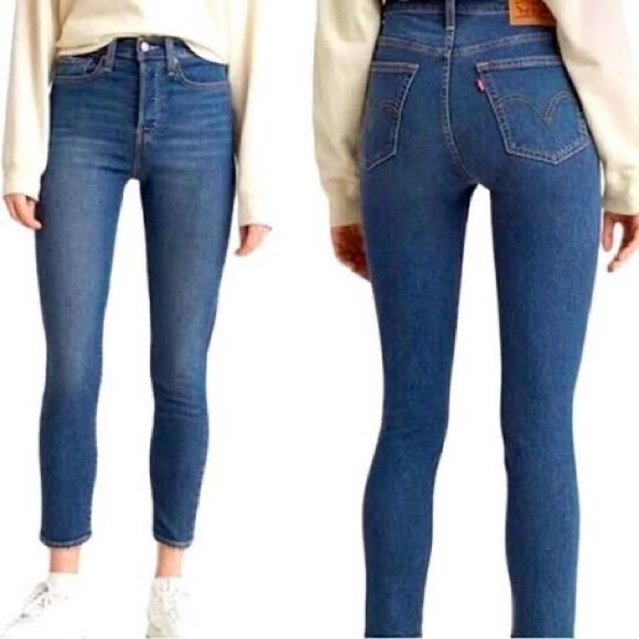 Levi’s Wedgie Skinny Fit Snug Through Hip And Thigh Skinny Leg High Rise: Sits Above Waist Button Fly (Hidden Under Flap) Not Sure If The Stock Photos Are Exact Or Not Levi's High-rise Stretch Bottoms, Levi's Stretch High Rise Bottoms, Levi's Stretch High-rise Bottoms, Levi's Slim Denim Bottoms, Levi's Slim Fitted Bottoms, Levi's Fitted Slim Bottoms, Fitted Slim Levi's Bottoms, Levi's Blue Stretch Bottoms, Ribcage Jeans