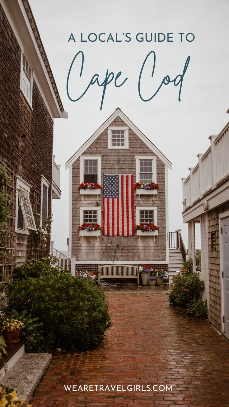 a house with an american flag on it and the words a local's guide to cape