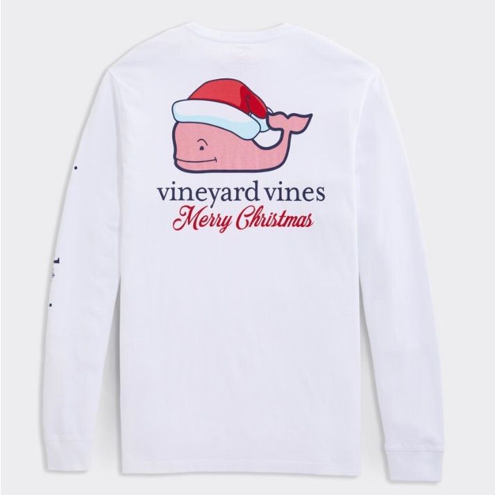 Brand New!!! *** Includes Christmas Santa Whale Sticker!! *** 100% Authentic. Direct From Vineyard Vines Vineyard Vines Santa Whale Christmas Long-Sleeve Pocket Tee Unisex Size Large Msrp $49.50 Never Worn, In Perfect Condition Features Soft Washed Cotton T-Shirt Self Cuffs And Hem Ribbed Collar Classic Relaxed Fit For Everyday Wear Graphic On Chest Pocket And Back Vineyard Vines Text Down Sleeve Imported Comes From A Smoke Free, Pet Free Home Whale Sticker, Vineyard Vines Logo, Vineyard Vines Long Sleeve, Pocket Tee Shirts, Yellow Tees, Vineyard Vines Shirts, Grey Long Sleeve Shirt, Long Sleeve Polo Shirt, Pocket Shirt