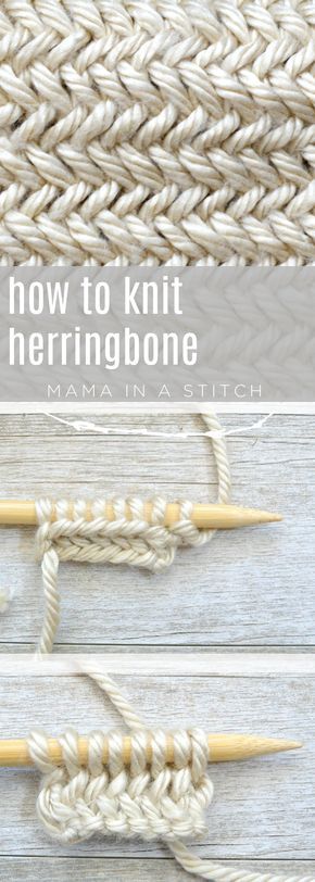 how to knit the herringbone stitch in mama inastitch - step by step instructions