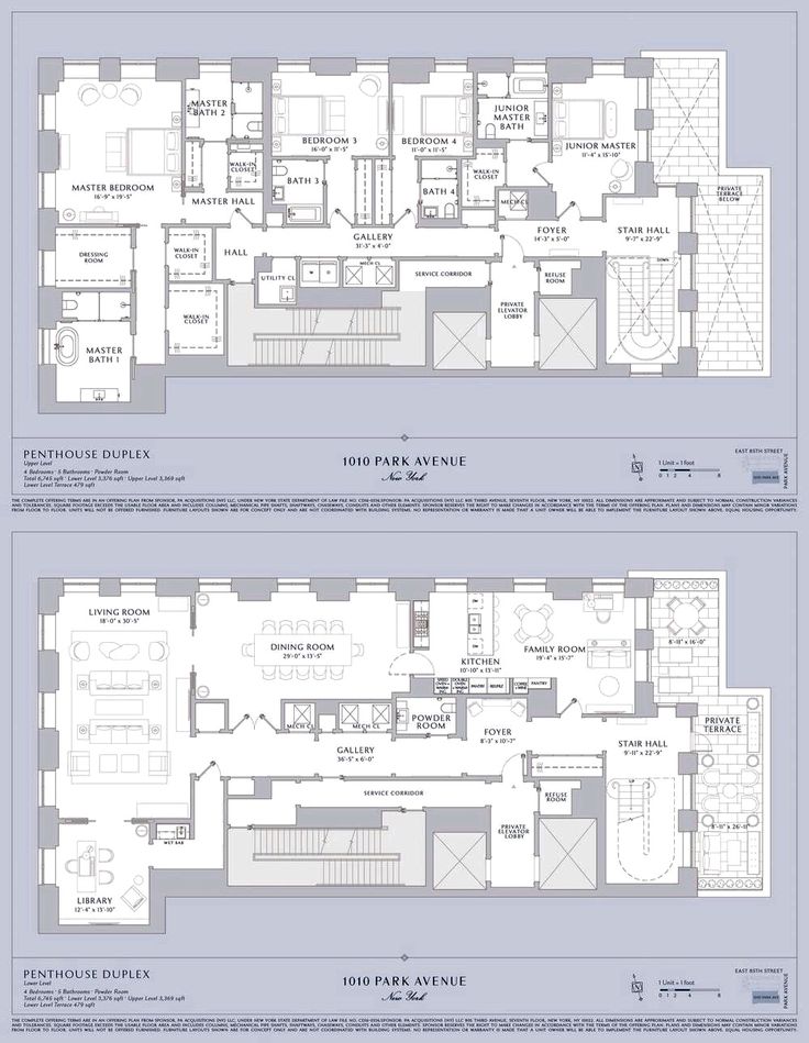 two floor plans for an apartment in new york