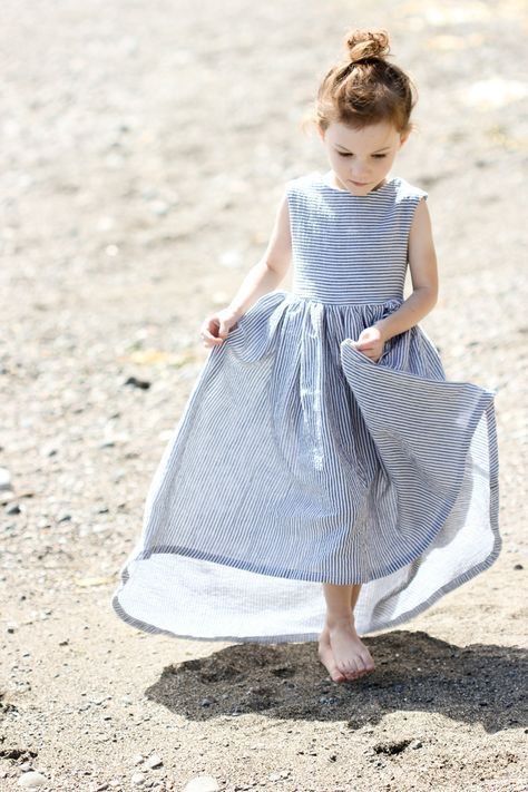 Long Summer Dress Outfits, Shell Cottage, Seer Sucker, Trendy Spring Fashion, Long Summer Dress, Summer Dress Outfits, Long Summer Dresses, Dresses Kids Girl, Baby Outfits