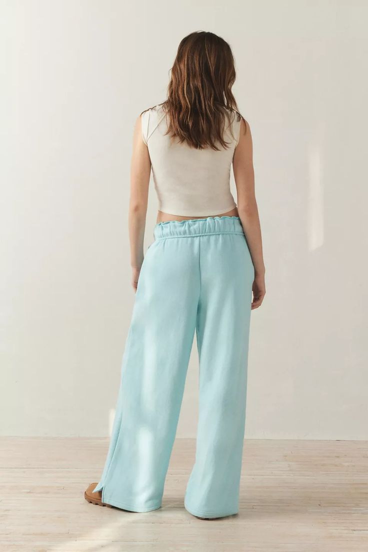 Out From Under Hoxton Sweatpant | Urban Outfitters Baggy Spring Joggers With Elastic Waistband, Spring Baggy Joggers With Elastic Waistband, Relaxed Straight Leg Bottoms With Ribbed Waistband, Comfortable Straight Sweatpants With Pull-on Style, Relaxed Fit Sweatpants With Straight Hem, Casual Relaxed Fit Joggers With Straight Hem, Trendy Sweatpants With Loosely Fitted Hips, Ankle-length, Casual Joggers With Relaxed Fit And Straight Hem, Relaxed Baggy Sweatpants With Elastic Waistband