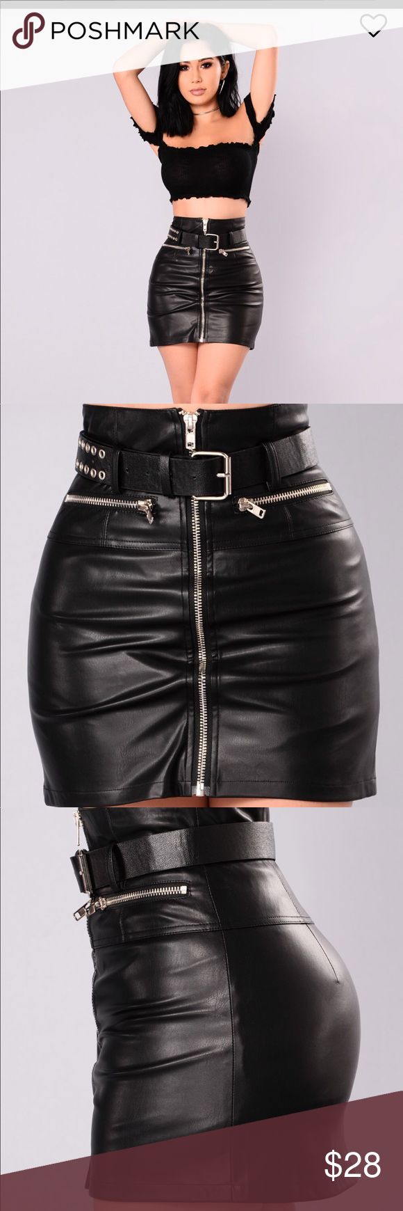 Fashion nova moto skirt High Rise Moto Skirt Full Length Zipper Comes with Belt Full Front Zipper Self: 55% Polyester 45% PU Lining: 100% Polyester Fashion Nova Skirts Mini Trendy Mini Skirt With Side Zipper For Club, Edgy Zipper Mini Skirt For Club, Edgy Club Mini Skirt With Zipper Closure, Edgy Mini Skirt With Zipper For Club, Edgy Mini Skirt With Zipper Closure For Fall, Fall Club Skirt With Zipper Closure, Trendy Mini Skirt With Zipper Closure For Club, Edgy Bottoms With Side Zipper In Mini Length, Edgy Bottoms With Side Zipper, Mini Length