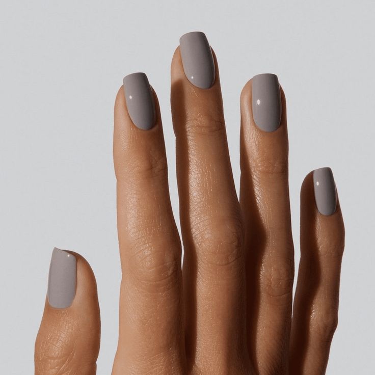 Neutral Shades Nails, Grey Taupe Nails, December Neutral Nails, Greige Nail Polish, Fall Nail Colors Pale Skin, Nail Color For Cool Skin Tone, Gray Brown Nails, Nail Color That Goes With Everything, Interview Nails Color