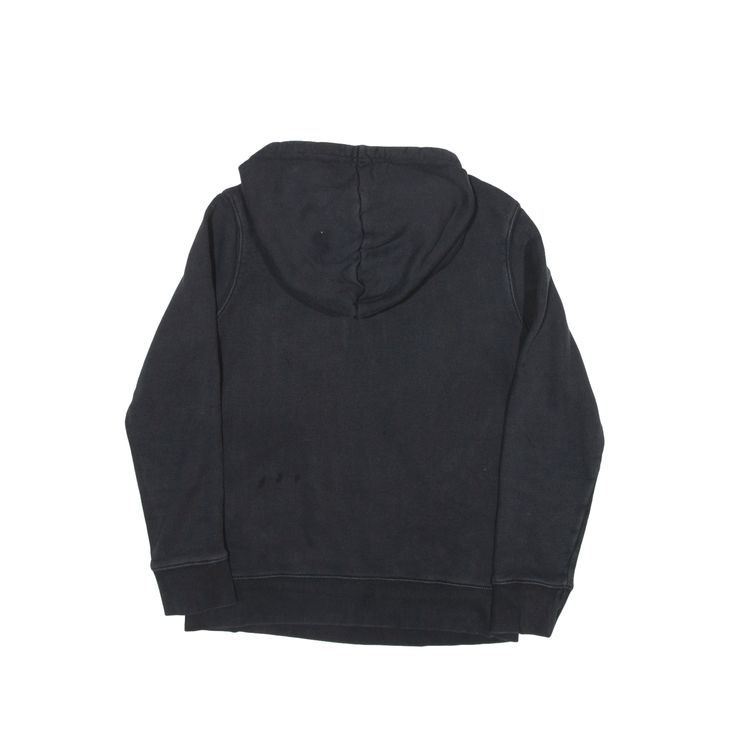 Item is in good used condition. >Size: UK 6 >Armpit To Armpit: 19" >Armpit To Cuff: 18" >Collar To Hem: 25" Sporty Washed Black Sweatshirt With Ribbed Cuffs, Vintage Black Cotton Hoodie, Black Vintage Cotton Hoodie, Vintage Washed Black Hoodie Sweatshirt, Sporty Washed Black Crew Neck Hoodie, Black Basic Sweats For Streetwear, Basic Black Sweats For Streetwear, Vintage Black Sweatshirt With Ribbed Cuffs, Vintage Black Cotton Sweatshirt