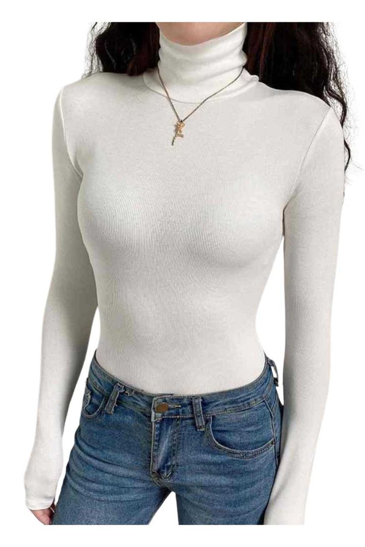 A fitted bodysuit reigns supreme in the world of tops. 35% Cotton, 60% Polyester, 5% Spandex Thin Fabric Good Stretch, Soft Fabric High-Neck Design Slim-Fit Silhouette Long Sleeves Colors: White, Black, Grey, Brown, Ivory Sizes: S to L Gender: Female Age: Adult Brand Name: NoEnName_Null Product ID: CJNSSYMY02746 Note: All sizes are smaller than regular European and American sizes. Choose the larger size if your size is between two sizes. Please allow 2-3cm differences due to manual measurement * Winter Bodycon Tops, Fitted Solid Color Bodysuit With Crew Neck, Fitted Solid Color Crew Neck Bodysuit, Basic Long Sleeve Stretch Bodysuit, Basic Stretch Long Sleeve Bodysuit, Basic Stretch Bodysuit With Long Sleeves, Slim Fit Long Sleeve Bodysuit, Basic Long Sleeve Bodysuit For Spring, Trendy Fall Crew Neck Bodysuit