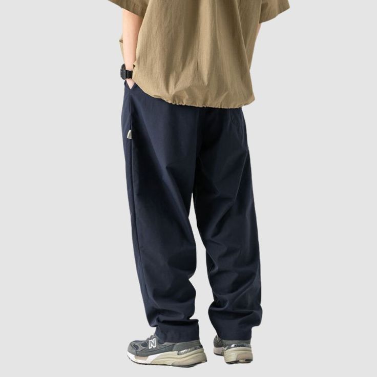 Material: 100% PolyesterFeatures: Pants, cargo pants, wide legs, slightly stretchy, drawstring waist, solid color, straight-leg, relaxed fit, unisex, couple outfits.Style: Casual, college, streetwear Wide-leg Work Pants With Cargo Pockets For Streetwear, Casual Straight Parachute Pants With Cargo Pockets, Techwear Ankle-length Cargo Pants For Streetwear, Casual Straight Leg Parachute Pants With Cargo Style, Casual Cargo Style Parachute Pants, Solid Color Baggy Techwear Pants, Solid Color Hip Hop Pants With Pockets, Solid Baggy Techwear Pants, Casual Solid Cargo Pants With Cargo Pockets