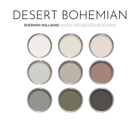 the desert bohemian color scheme for sherylin williams's whole house color scheme