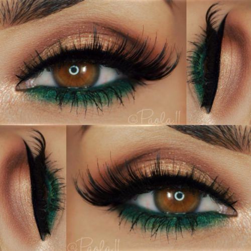 Green and Brown Eyeshadows on Brown Eyes Garara Suit, Eid Makeup, Make Up Mata, Makeup Cantik, Membentuk Alis, Smoked Eyes, Celebrity Recipes, Makeup Tip, Smink Inspiration