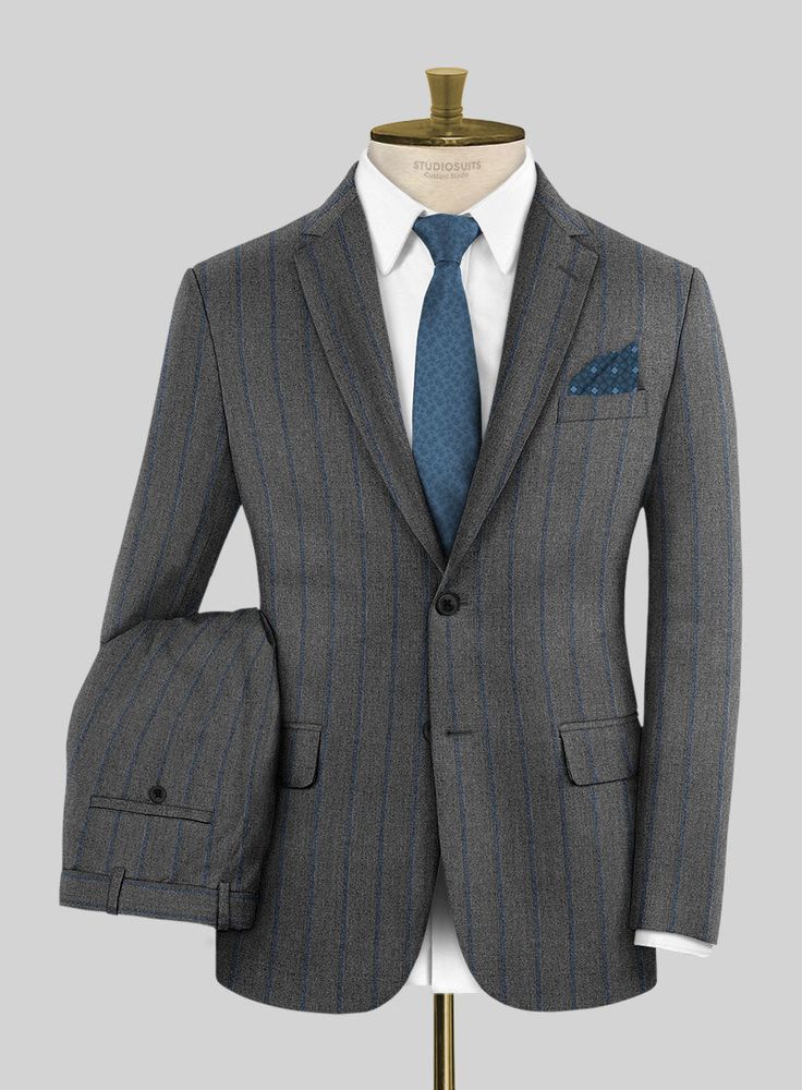 Enhance your appearance with our Loro Piana Antonella Wool Suit, showcasing a refined sense of elegance that defines your classy look. Meticulously crafted from pure wool fabric, The suit displays a polished stripe motif featuring a harmonious interplay of gray and distinguished blue hues. This amalgamation exudes an ageless charm, elevating it to the status of a true sartorial masterpiece. Whether you're attending a formal office meeting or a refined dinner event, this suit is designed to ensur Luxurious Brands, Brown Tweed Suit, Herringbone Tweed Jacket, Tweed Pants, Purple Suits, Dinner Event, Denim Suit, Formal Office, Office Meeting