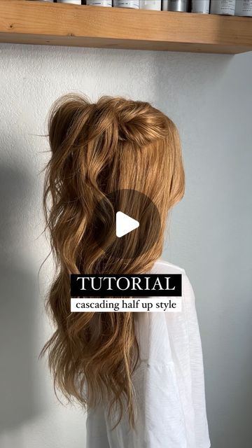 Kay | Sonoma County Bridal Hairstylist and Educator on Instagram: "POPULAR HALF UP TUTORIAL 📝  This style has been one of the most requested!! Here’s one way I like to create it that’s super quick, comfy, secure, and simple ✨ this can also be done on other hair types and textures too! Save for some inspo 😘  #hairstylisteducation #haireducationclasses #haireducators #onlinehaireducation" Half Up Easy Wedding Hair, Easy Half Up Half Down Hairstyles For Wedding, Easy Long Hair Half Up Styles, Wedding Simple Half Up Half Down, Easy Half Up Bridal Hair, Wedding Hair Medium Length Tutorial, Easy Formal Hairstyles Half Up, Holiday Half Up Hair, Easy Half Up Half Down Tutorial