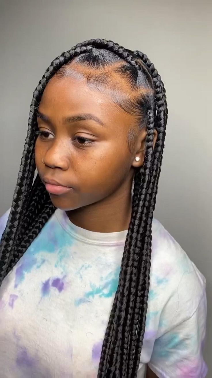 Hairstyles For Black Women Quick, Braids Hairstyles For Black Women, Big Box Braids Hairstyles, Box Braids Hairstyles For Black Women, Braided Cornrow Hairstyles, Quick Braided Hairstyles, Cute Box Braids Hairstyles, Protective Hairstyles Braids, Box Braids Styling