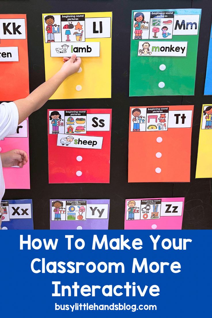 a person writing on a bulletin board with the words how to make your classroom more interactive