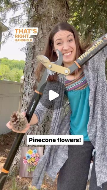 Emily Seilhamer on Instagram: "How to make pinecone flowers! 🎨🌸 #diy #diyideas #artsandcrafts #crafting #springcrafts #howto #craftideas #easycrafts" Pinecone Flowers Diy How To Make, Pine Cone Flowers Diy How To Make, How To Cut Pinecones For Flowers, Pinecone Flowers Diy, Painted Pinecones Flowers, Pinecone Flowers, Painted Pinecones, Cone Crafts, Diy Pinecone