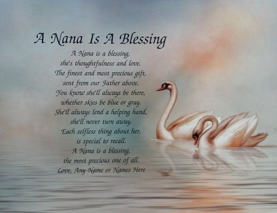 a painting of two swans floating in the water with a poem written on it's side