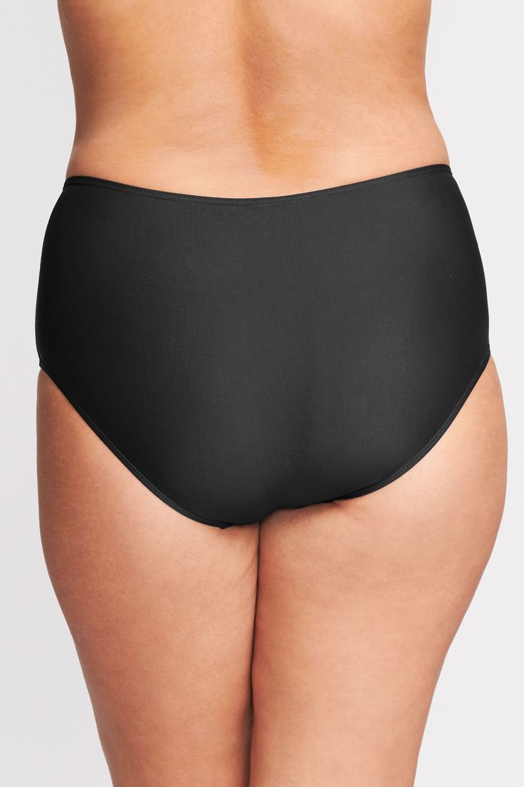 YOUR PERFECT BRIEF. Substantial coverage mid waist swim brief Hand wash in cold water; Line dry Tricot 82% Nylon 18% Spandex; Lining 100% Polyester What's my size? Black Swimwear With Moderate Back Coverage And 4-way Stretch, Black Full Coverage Nylon Swimwear, Full Coverage Black Nylon Bottoms, Black Shaping Brief Swimwear, Black Nylon Bottoms Full Coverage, Black Shaping Swimwear Brief, Black Nylon Swim Bottoms, Shaping Black Swimwear With Smoothing Detail, Black Full Coverage Swimwear With Moderate Back Coverage