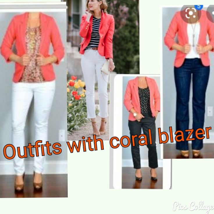 Outfits with coral blazer Coral Pants Outfit Work, Coral Blouse Outfit, Coral Top Outfit, Coral Blazer Outfit, Coral Pants Outfit, Coral Outfits, Pants Outfit Work, Coral Outfit, Formal Business Attire