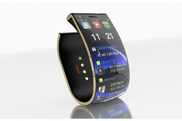 an image of a smart watch with gold accents