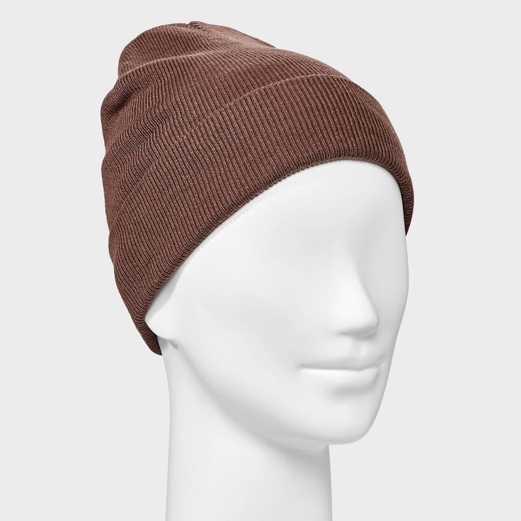 Beanie hat from Wild Fable™ in a solid color. Made from knit polyester with 50% recycled fabric for cozy wear. Allover ribbed design adds a chic touch of texture. If you're not satisfied with any Target Owned Brand item, return it within one year with a receipt for an exchange or a refund. Wild Fable™: A look for every story. Comfortable Fall Beanie In Solid Color, Fitted Fall Beanie, Lightweight Casual Beanie In Solid Color, Casual Solid Beanie For Fall, Casual Solid Color Beanie For Fall, Casual Lightweight Solid Beanie, Casual Solid Color Soft Knit Beanie, Snug Casual Hat, Warm Knit Hat In Solid Color