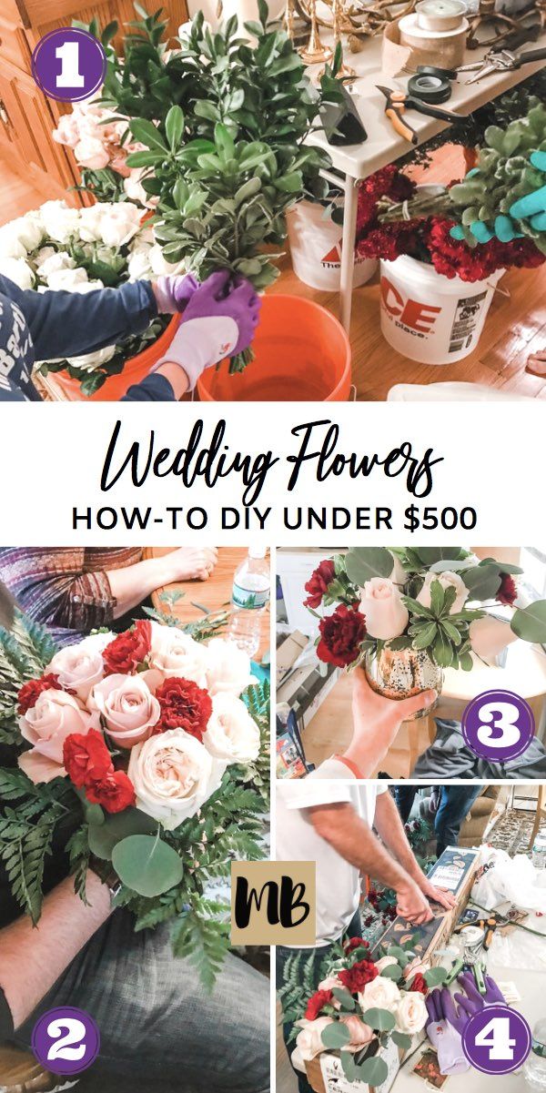 wedding flowers how to diy under $ 500